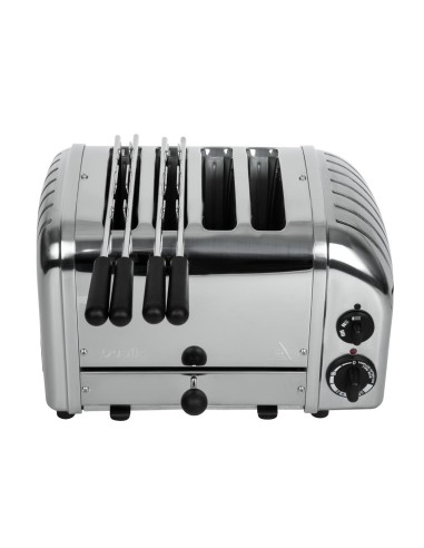 Toaster 4 tranches Dualit 42174 - Grille-pain combiné inox