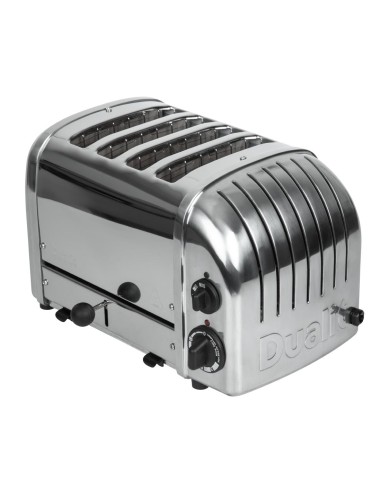 Toaster 4 tranches Dualit 42174 - Grille-pain combiné inox
