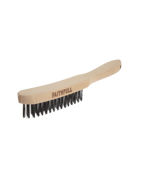 Brosse métallique de grill Faithfull - poignée bois