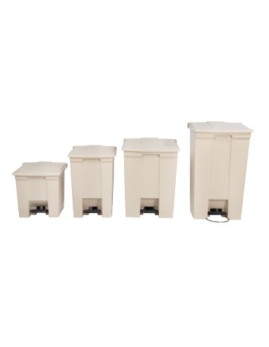 Conteneur à pédale Rubbermaid Step-On 68L beige - cuisine pro