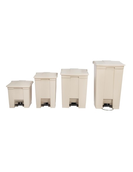 Conteneur à pédale Rubbermaid Step-On 68L beige - cuisine pro