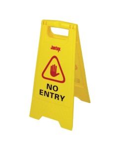 Panneau de sécurité accès interdit Jantex - 64 cm jaune
