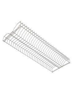 Support inox pour assiettes Vogue 915 mm - 80x320x915 mm