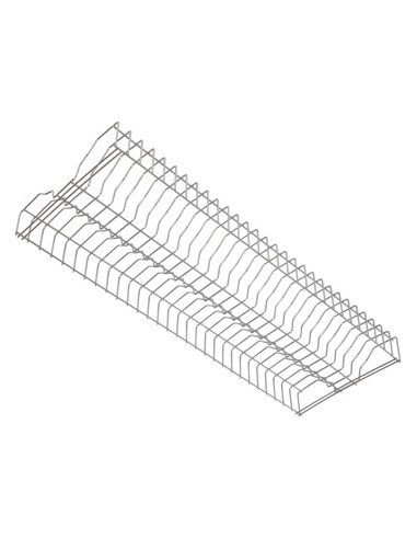 Support inox pour assiettes Vogue 915 mm - 80x320x915 mm