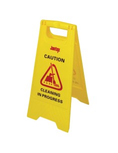 Panneau de sécurité nettoyage en cours Jantex - Jaune 64 cm