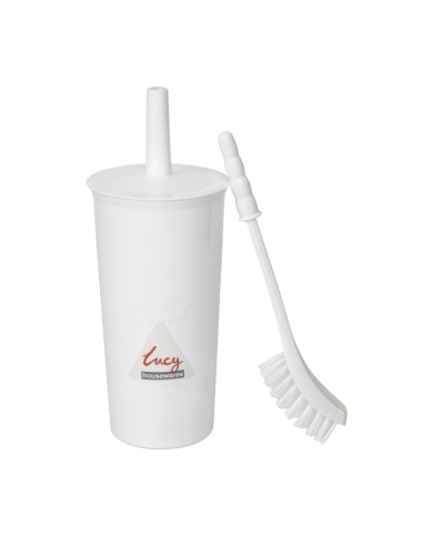 Brosse WC et support blancs Jantex - Design discret