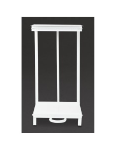 Support sacs poubelle Jantex blanc - 80L, acier