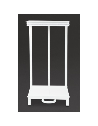 Support sacs poubelle Jantex blanc - 80L, acier