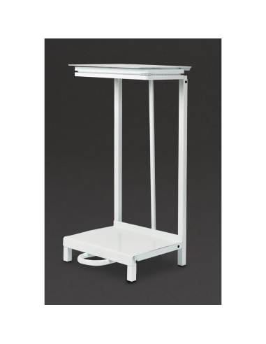 Support sacs poubelle Jantex blanc - 80L, acier