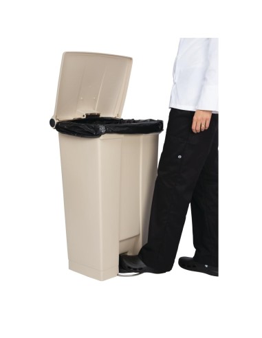 Conteneur à pédale Rubbermaid Step-On 87L beige - CHR