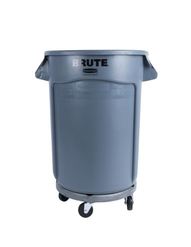 Collecteur Rubbermaid Brute gris 121L - Poubelle déchets