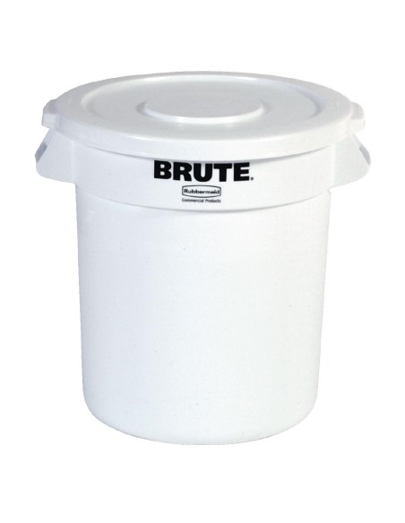 Collecteur Rubbermaid Brute blanc 121 L - Poubelle résistante