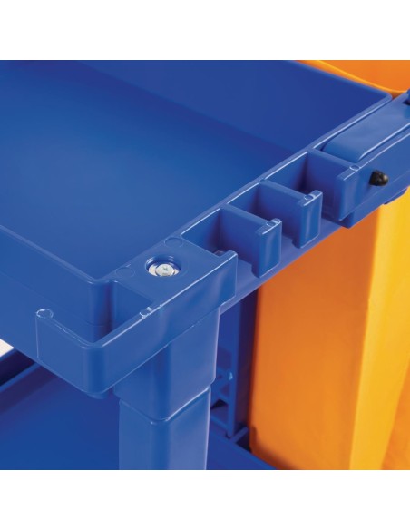 Chariot de ménage Jantex - bleu, multi-usages