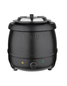 Marmite à soupe noire Buffalo 10L - Chauffage doux