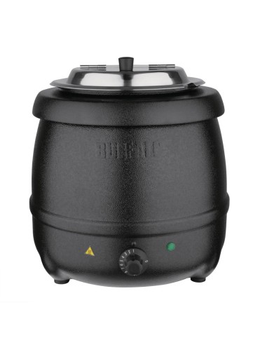 Marmite à soupe noire Buffalo 10L - Chauffage doux