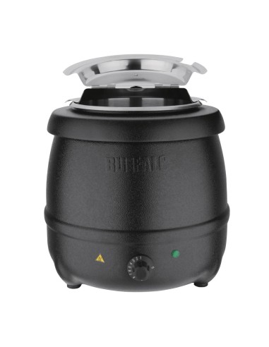Marmite à soupe noire Buffalo 10L - Chauffage doux
