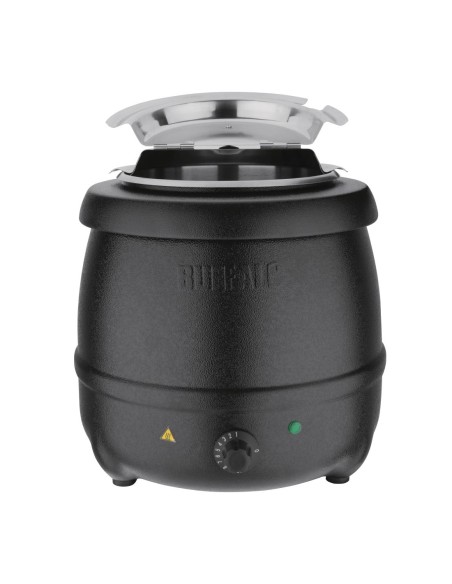 Marmite à soupe noire Buffalo 10L - Chauffage doux
