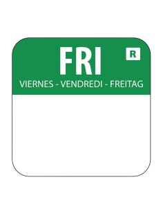Etiquettes alimentaires vert Hygiplas 24mm - Lot de 1000
