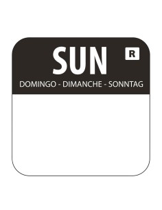 Etiquettes alimentaires noir Hygiplas 24mm - Lot 1000