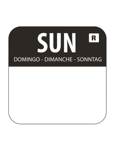 Etiquettes alimentaires noir Hygiplas 24mm - Lot 1000