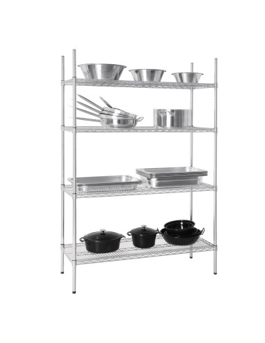 Etagère modulaire 4 niveaux Vogue 1220x457 mm - 240 kg