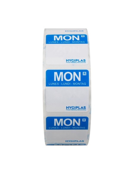 Etiquettes alimentaires bleu Hygiplas 24mm - Lot de 1000
