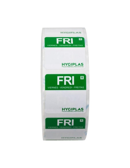 Etiquettes alimentaires vert Hygiplas 24mm - Lot de 1000