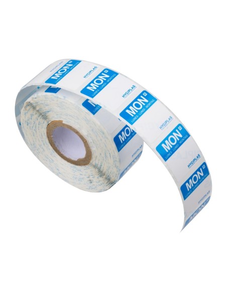 Etiquettes alimentaires bleu Hygiplas 24mm - Lot de 1000