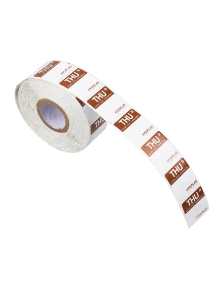 Etiquettes alimentaires code couleur marron Hygiplas 24mm - Lot 1000