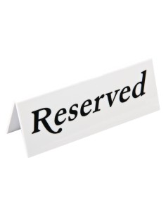 Chevalets de table en plastique Olympia Reserved - lot de 10 2