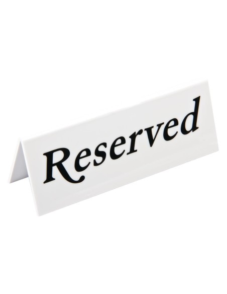 Chevalets de table en plastique Olympia Reserved - lot de 10