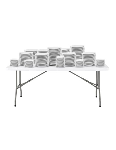 Table pliante Bolero blanche 1,8 m - 200 kg - CHR