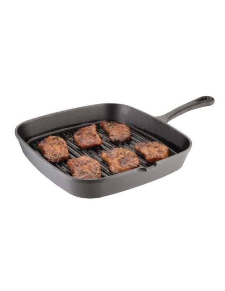 Poêle grill en fonte Vogue rainurée - Induction