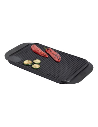 Plancha en fonte réversible Vogue - 482x260 mm