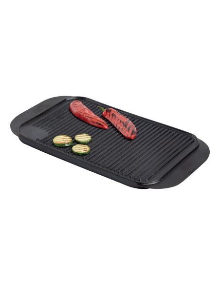 Plancha en fonte réversible Vogue - 482x260 mm