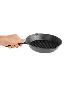 Poêle gril rainurée ronde en fonte Vogue 267 mm 2