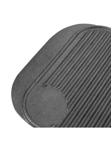 Plancha en fonte réversible Vogue - 482x260 mm