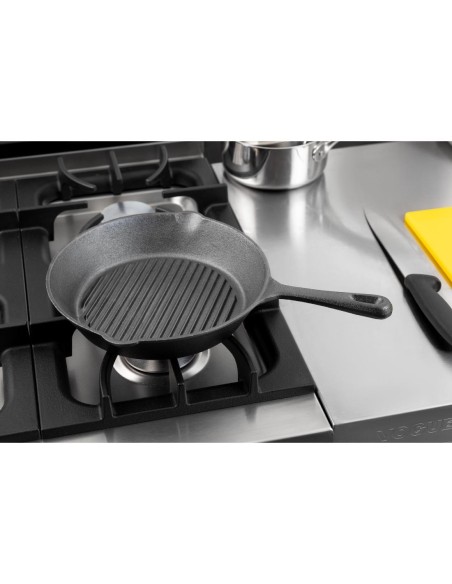 Poêle gril rainurée ronde en fonte Vogue 267 mm