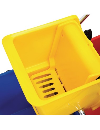Double seau essoreur Jantex avec support - 23 L