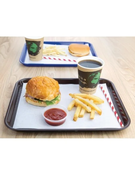 Plateau fast food en plastique Olympia Kristallon marron