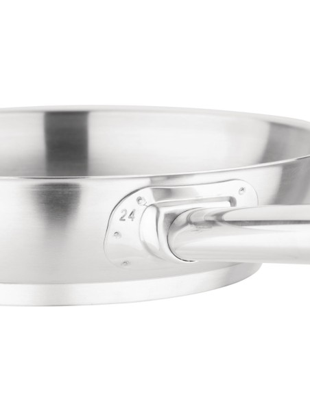 Poêle induction inox 240 mm Vogue - 2,2 L