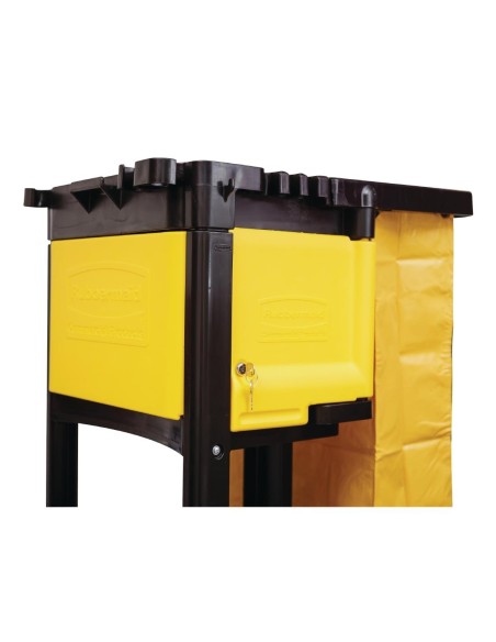 Compartiment verrouillable Rubbermaid pour chariot L658 - Noir