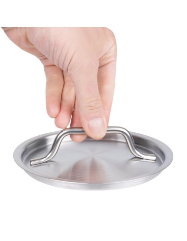 Couvercle inox Vogue 140mm - durable et compatible induction