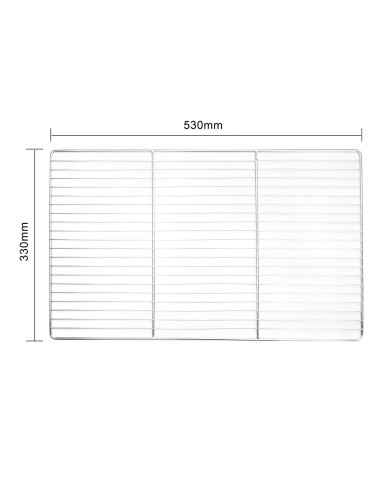 Grille de four inox Vogue 53x32 cm - jusqu'à 300°C