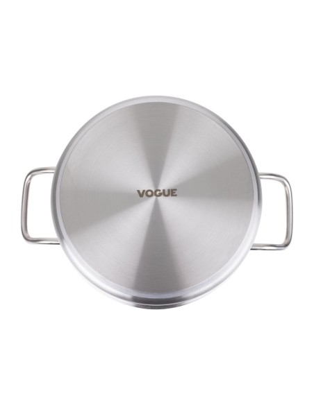 Braisière inox Vogue 240mm - 7,2 L compatible induction