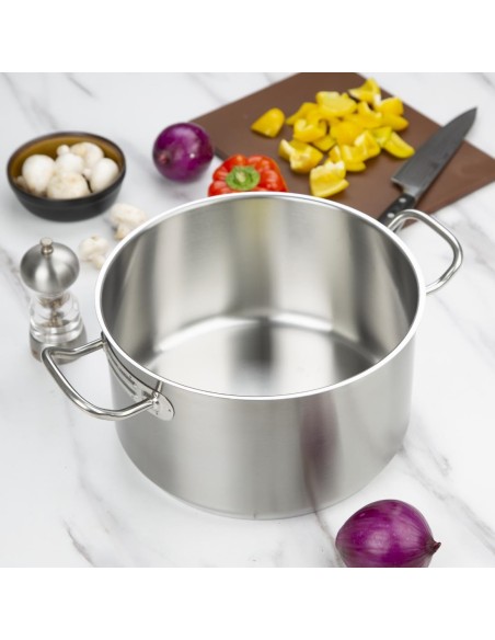 Braisière inox Vogue 280mm - 9,5 L, compatible induction