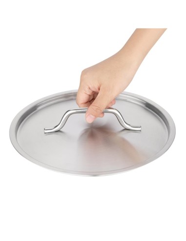 Couvercle inox Vogue 240mm - robuste et compatible FC096
