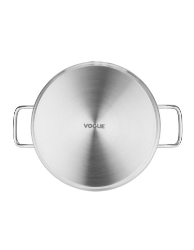 Braisière inox Vogue 280mm - 9,5 L, compatible induction
