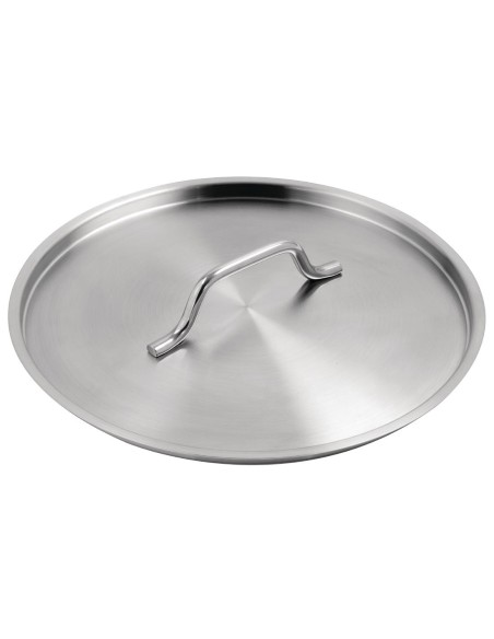 Couvercle inox Vogue 280 mm - robuste et polyvalent