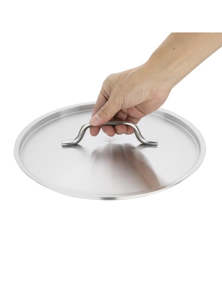 Couvercle inox Vogue 280 mm - robuste et polyvalent